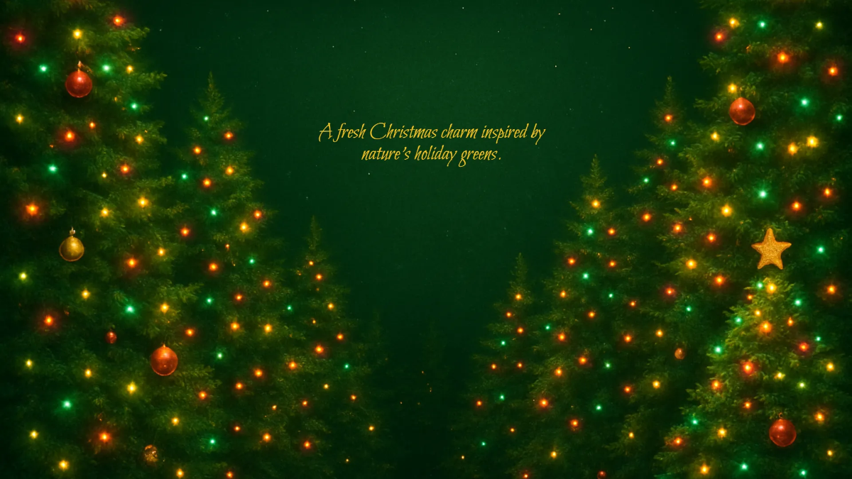Free Green Christmas Aesthetic Background Template to Edit Online