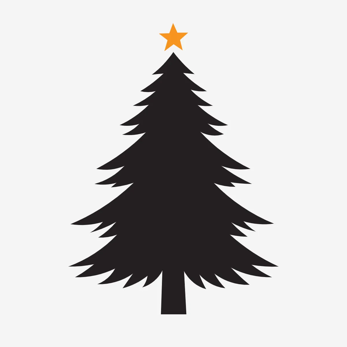 Free Minimalist Christmas Tree Clipart Template to Edit Online