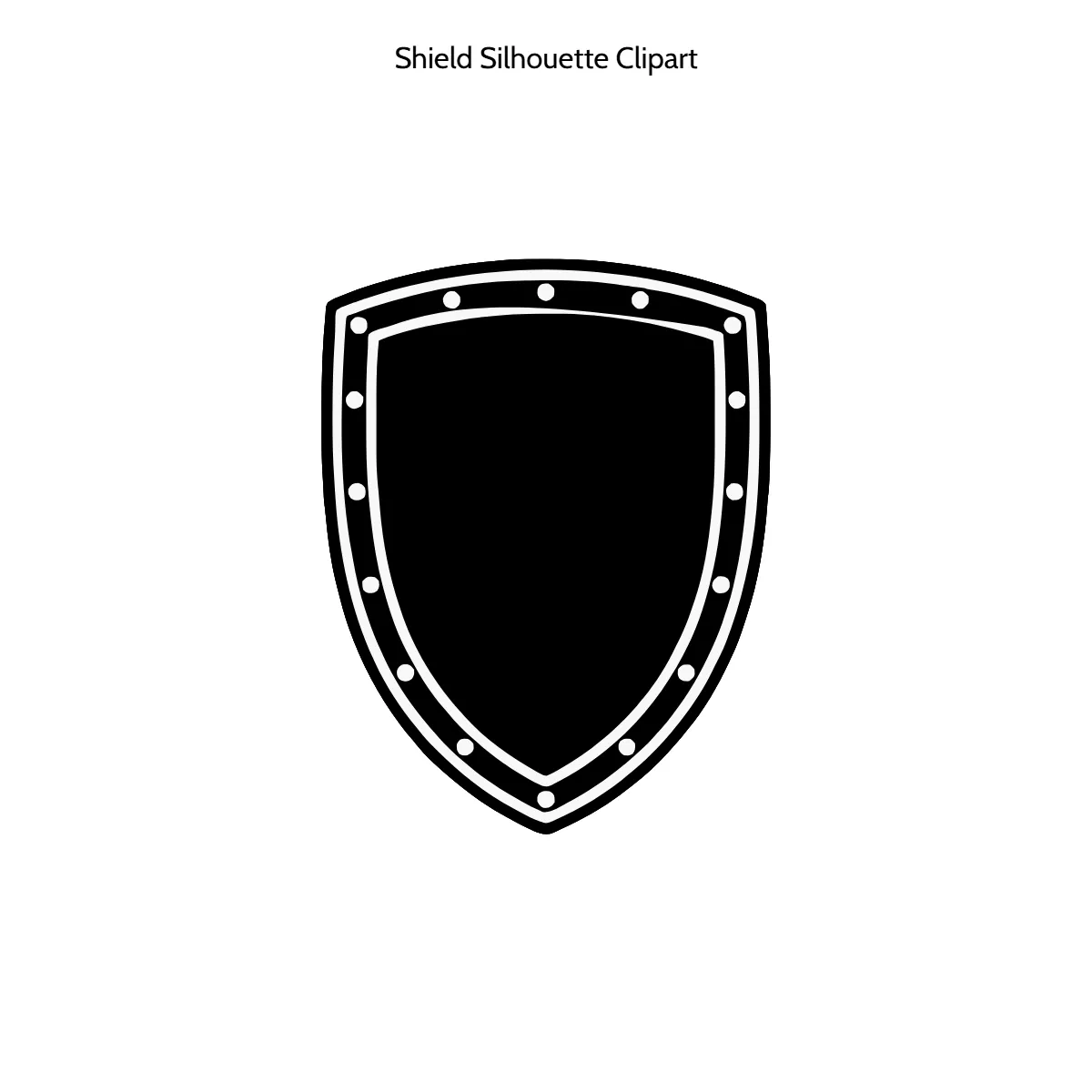 Free Shield Silhouette Clipart Template to Edit Online