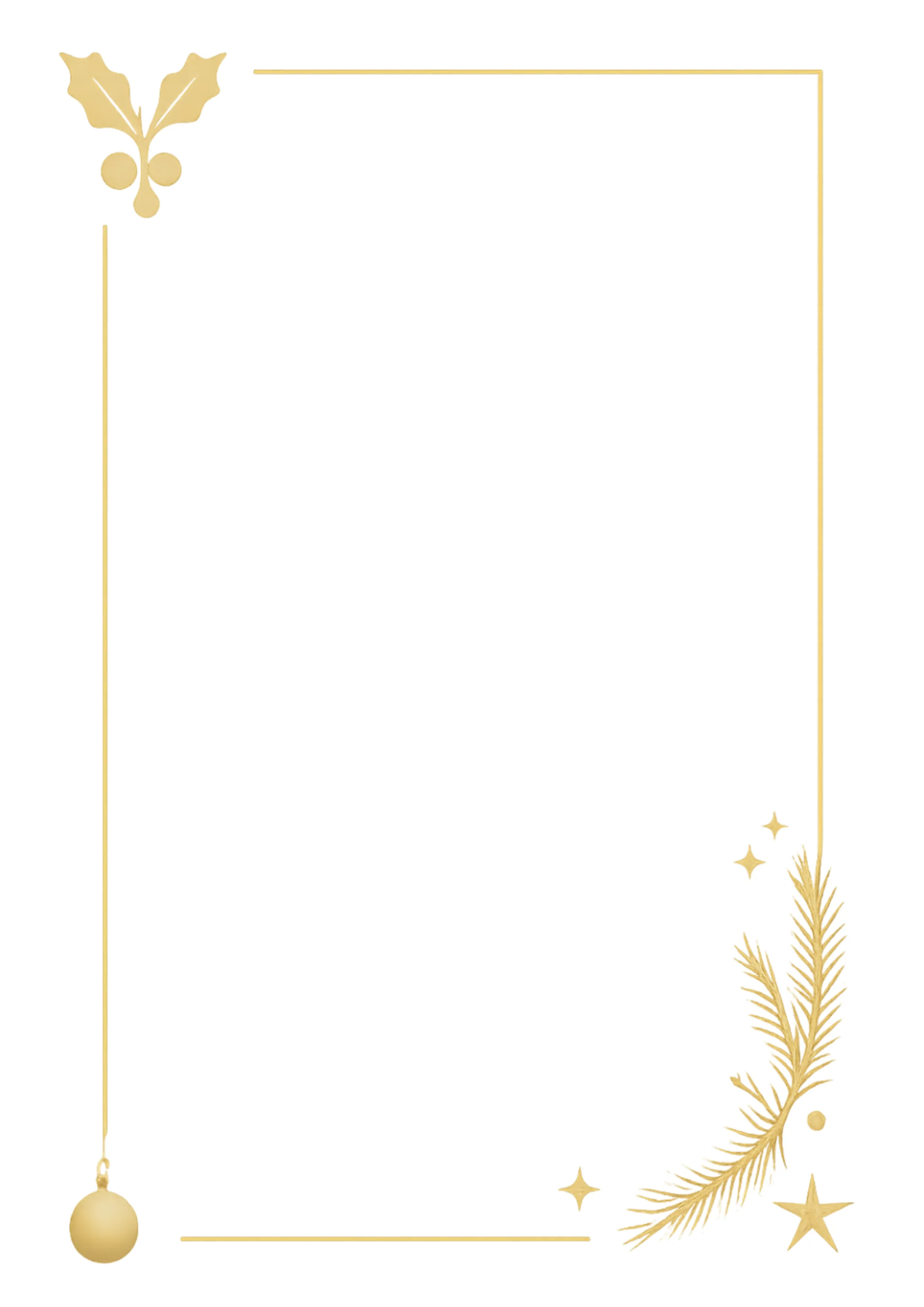 Gold Christmas Border Template Gold Christmas Border Template
