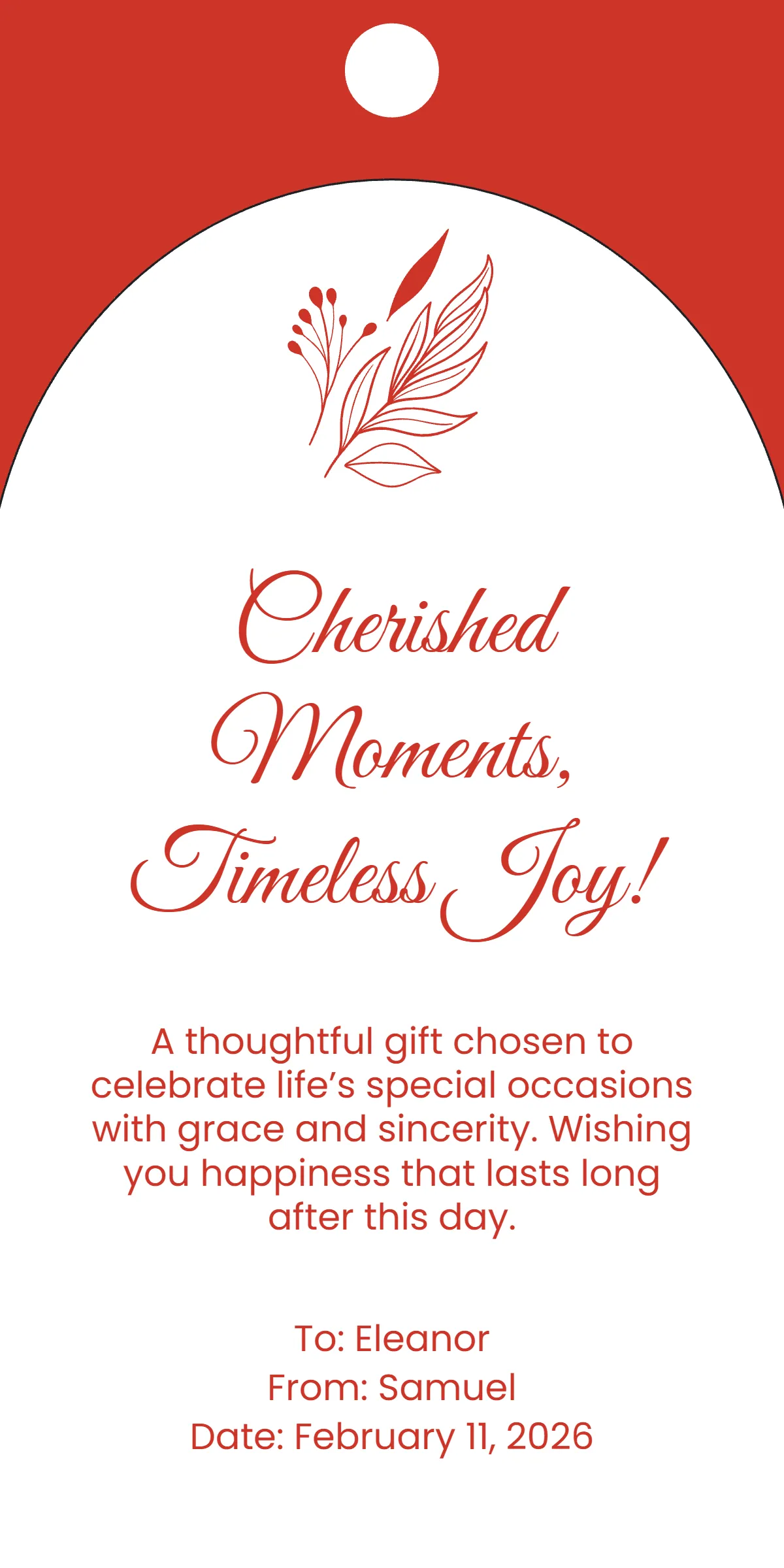 Free Classic Gift Tag Template to Edit Online