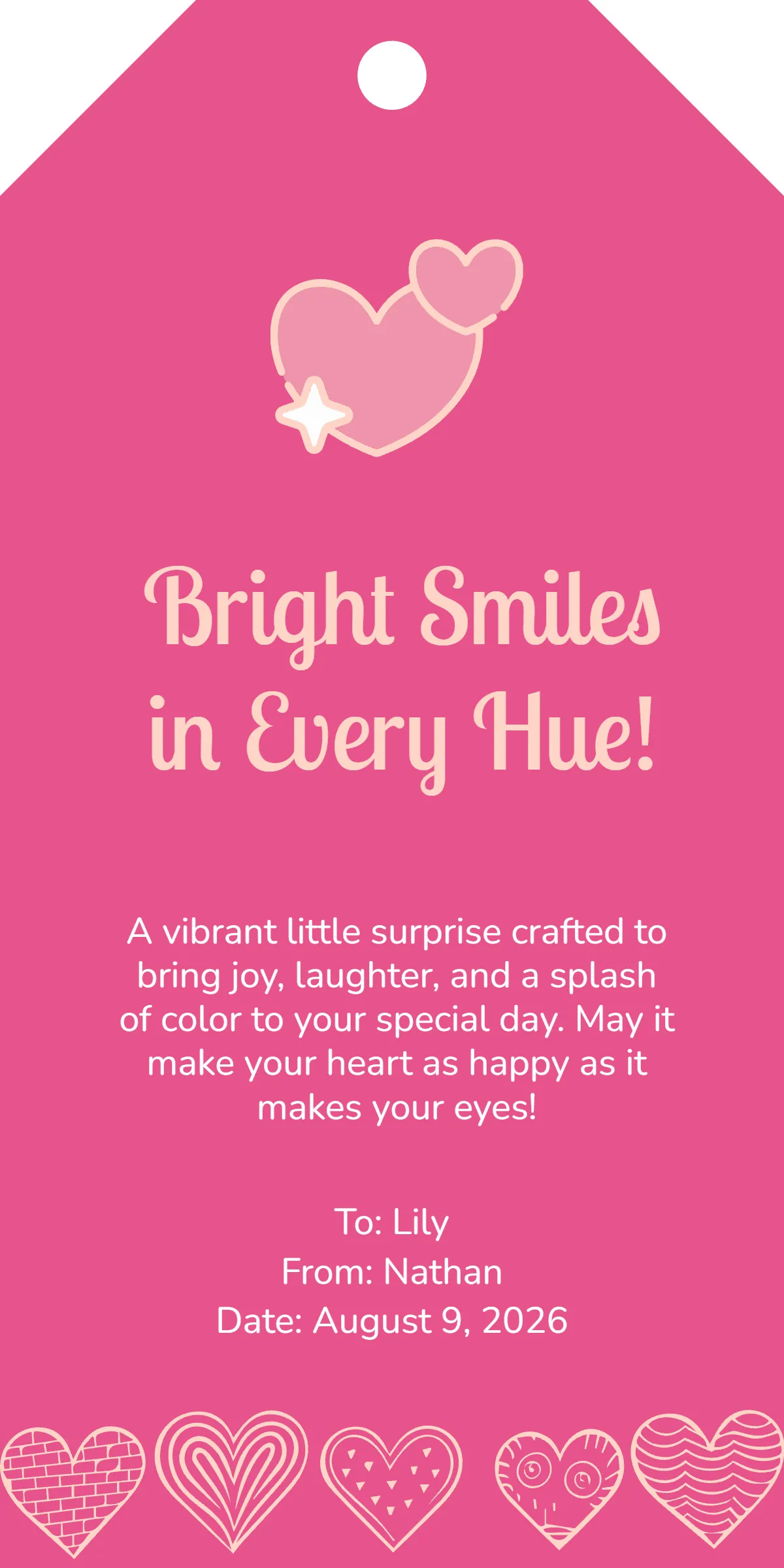 Free Colorful Gift Tag Template to Edit Online