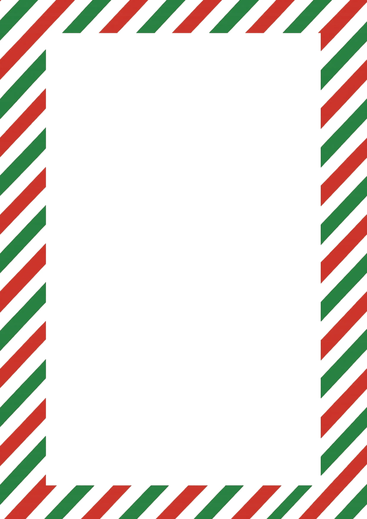 Stripes Christmas Border Template Stripes Christmas Border Template