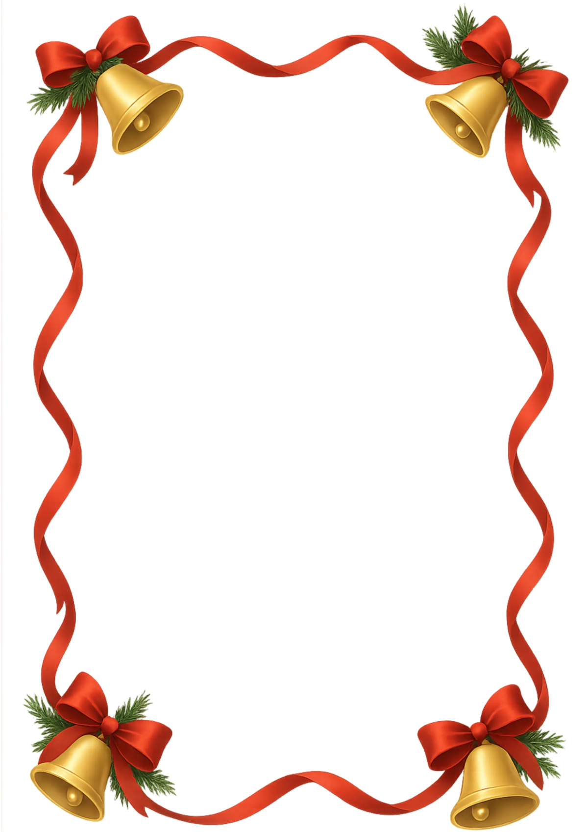 Free Christmas Bell Border Template to Edit Online