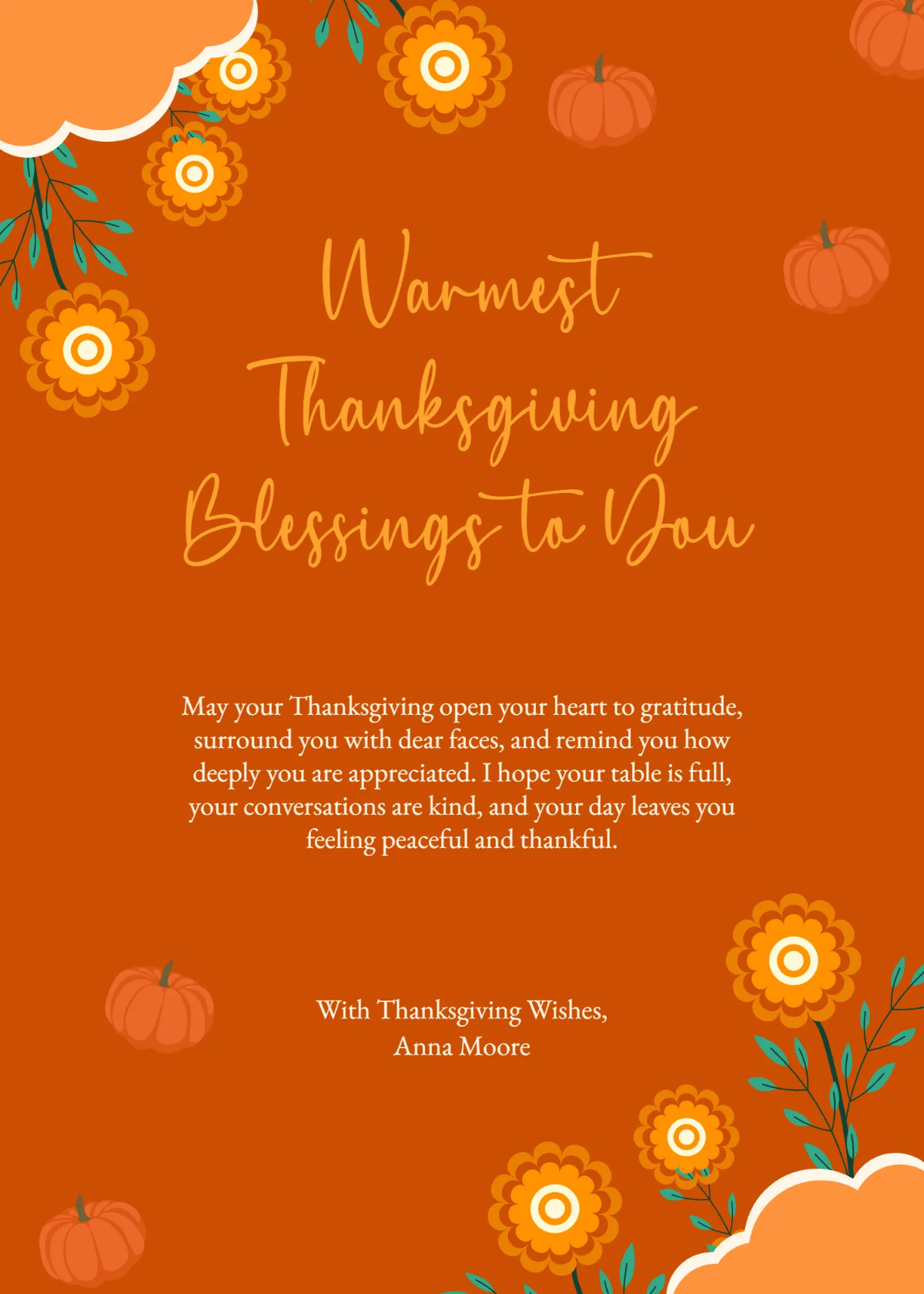 Free Beautiful Thanksgiving Wishes Template to Edit Online Free Beautiful Thanksgiving Wishes Template to Edit Online