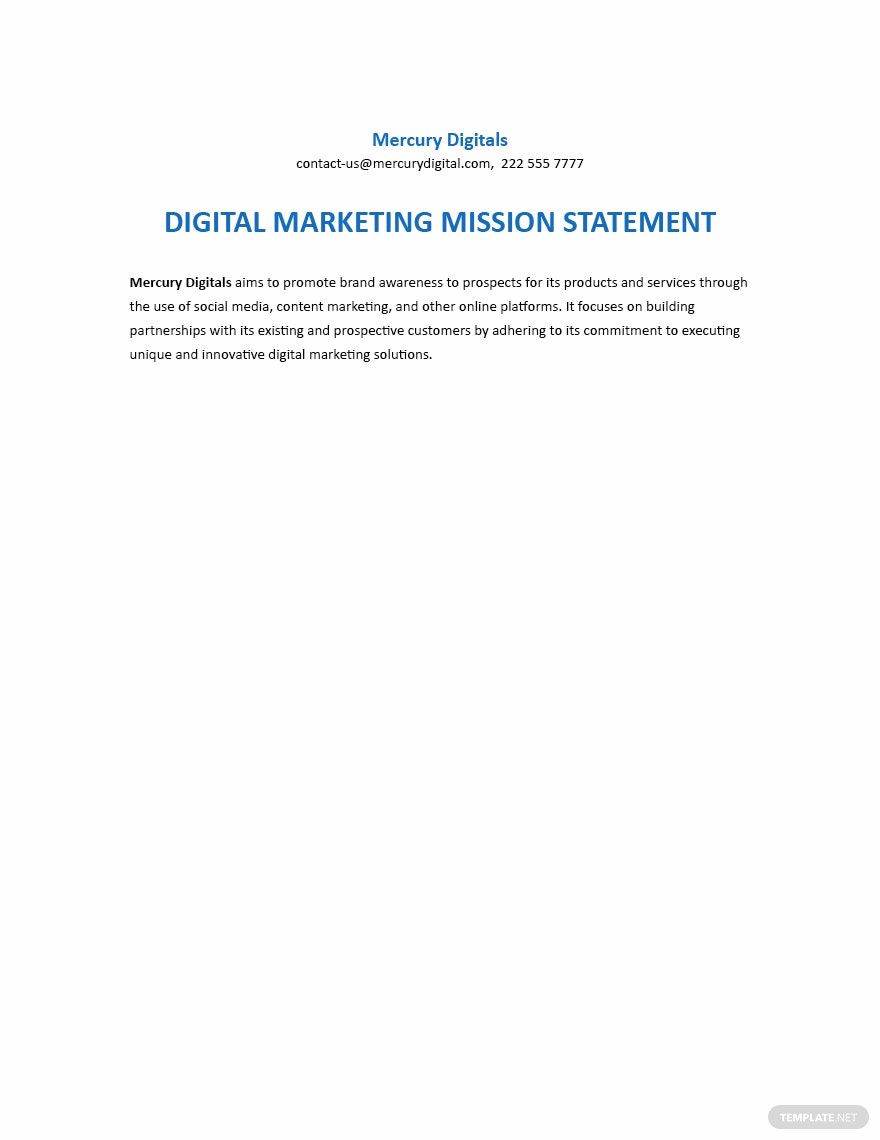 resume mission statement marketing