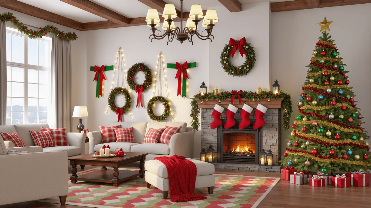 Free Aesthetic Christmas Zoom Background Template to Edit Online