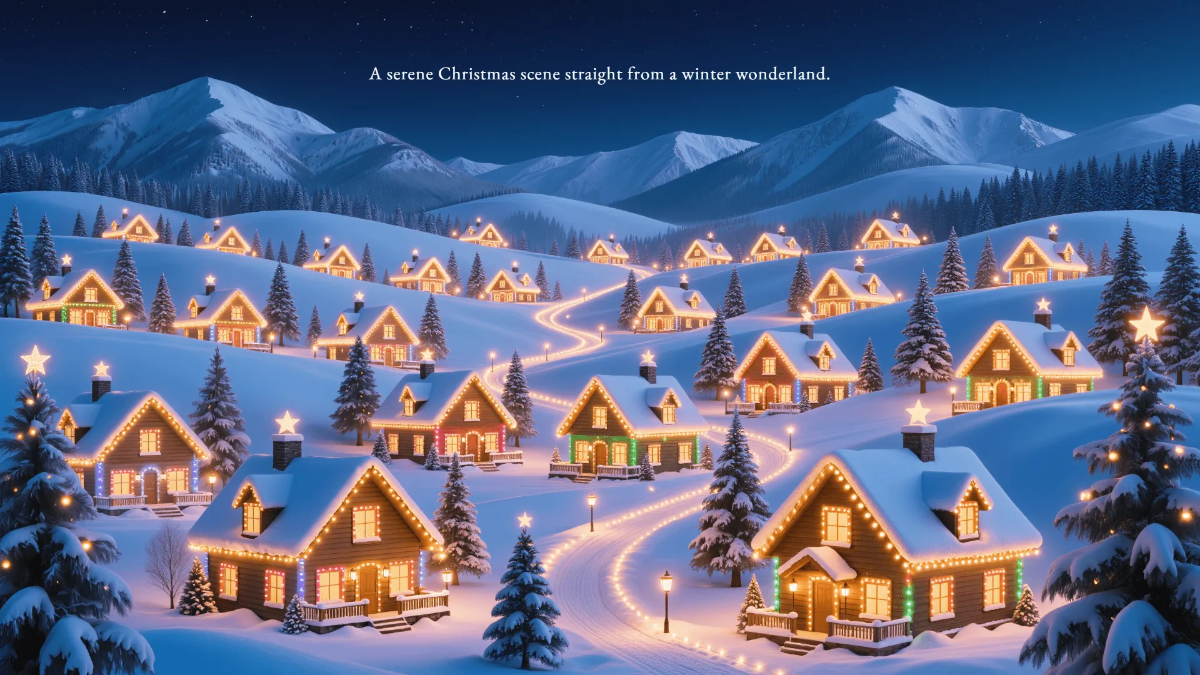 Free Aesthetic Christmas Landscape Background Template to Edit Online