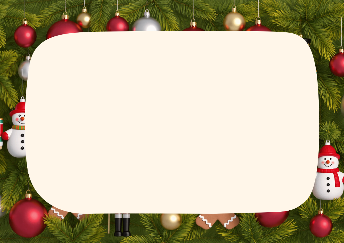 Free Horizontal Christmas Border Template to Edit Online