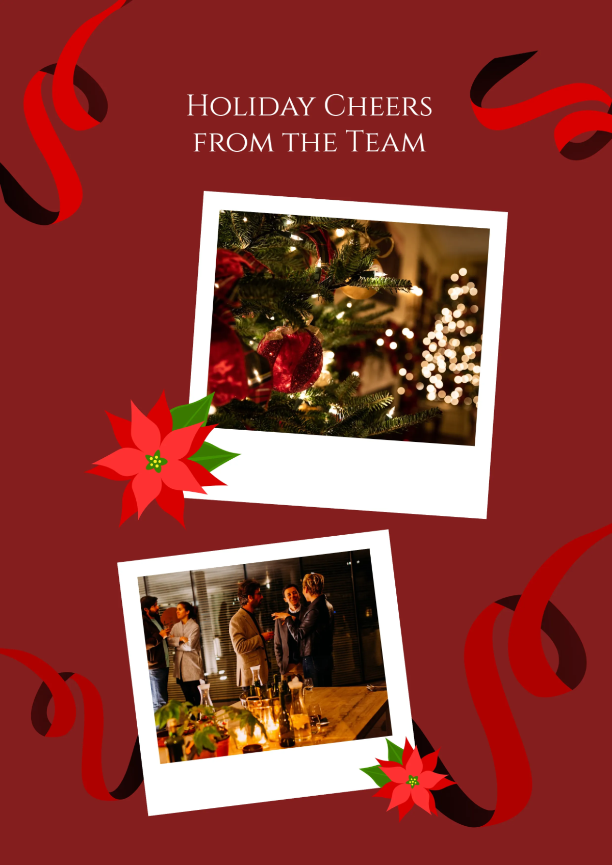 Free Office Christmas Photo Collage Template to Edit Online