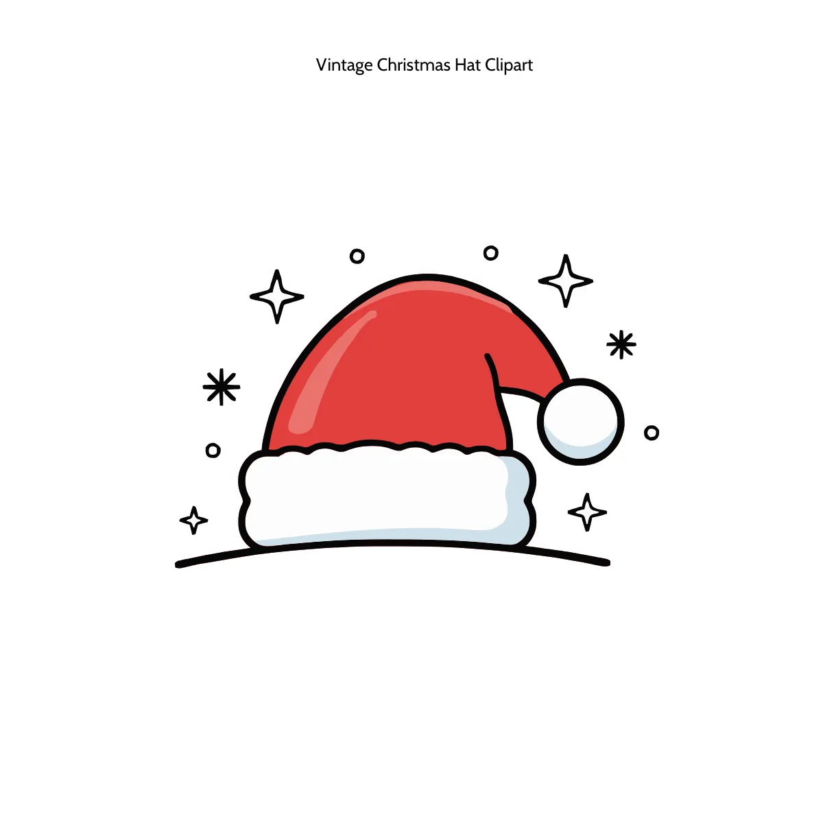 Free Vintage Christmas Hat Clipart Template to Edit Online