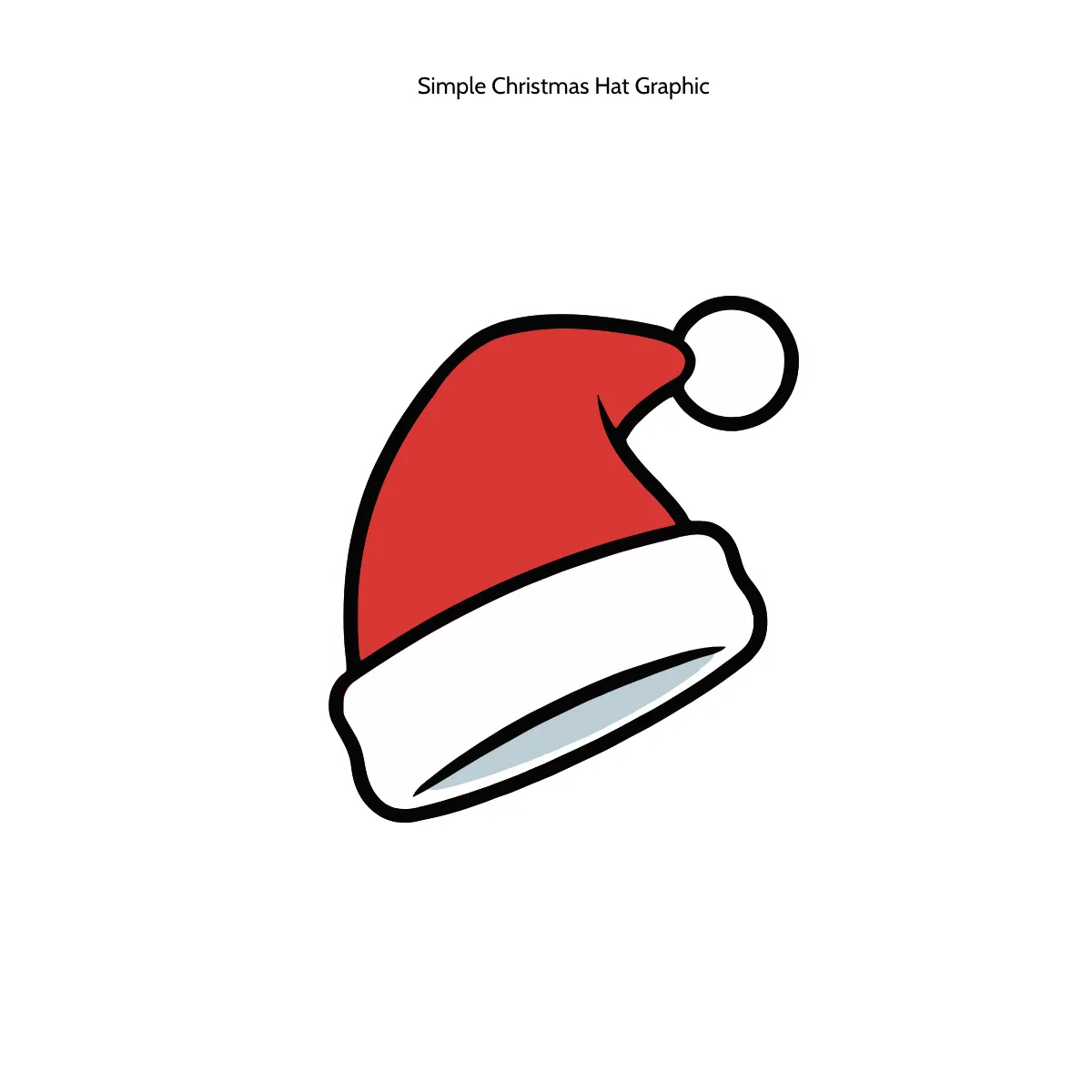 Free Simple Christmas Hat Graphic Template to Edit Online