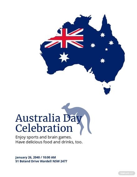 Australia Day Celebration Flyer Template