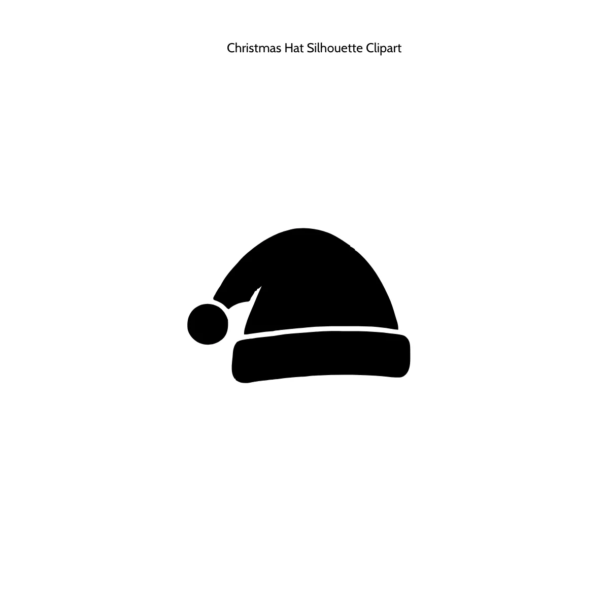 Free Christmas Hat Silhouette Clipart Template to Edit Online