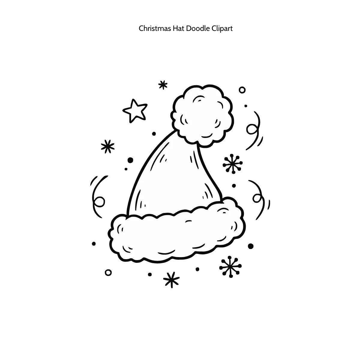 Free Christmas Hat Doodle Clipart Template to Edit Online