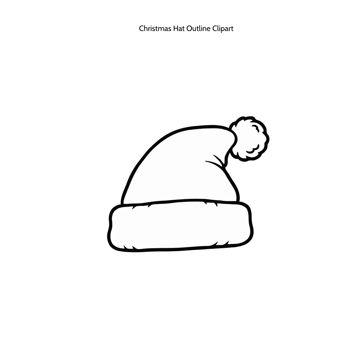 Free Christmas Hat Outline Clipart Template to Edit Online