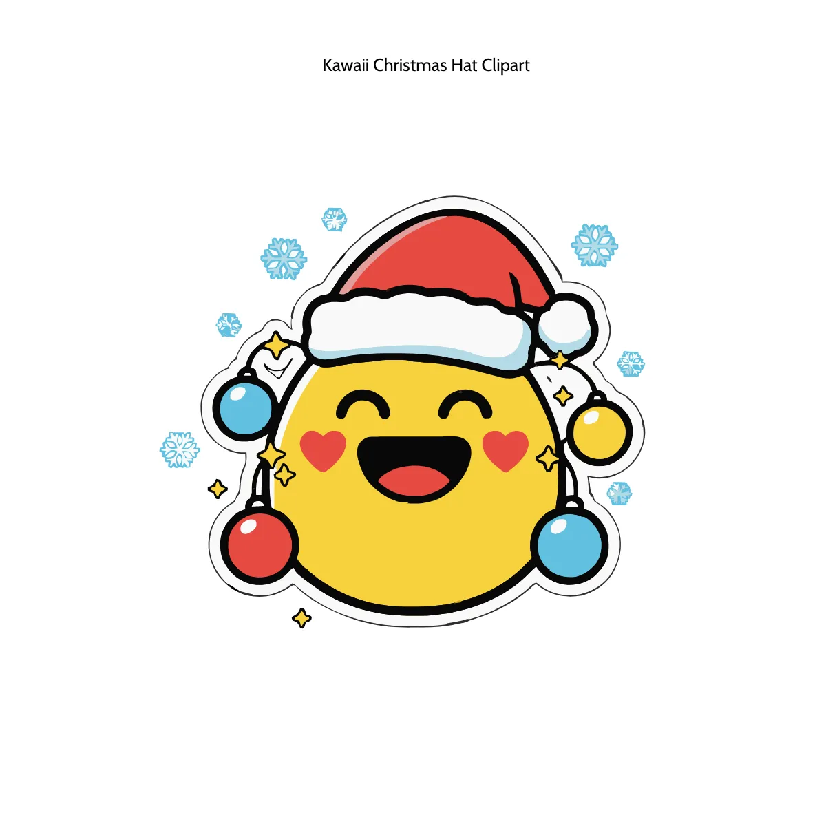 Free Kawaii Christmas Hat Clipart Template to Edit Online