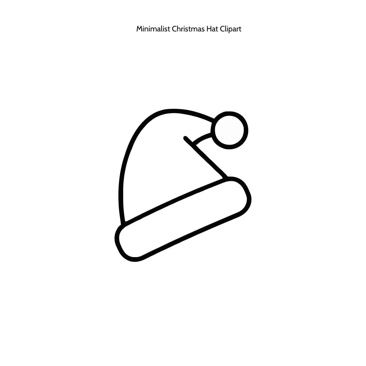 Free Minimalist Christmas Hat Clipart Template to Edit Online