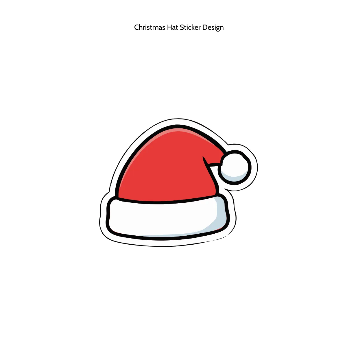 Free Christmas Hat Sticker Design Template to Edit Online