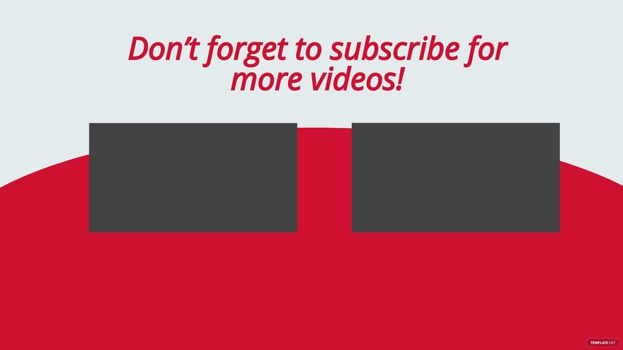 Free Youtube Subscribe End Screen Template