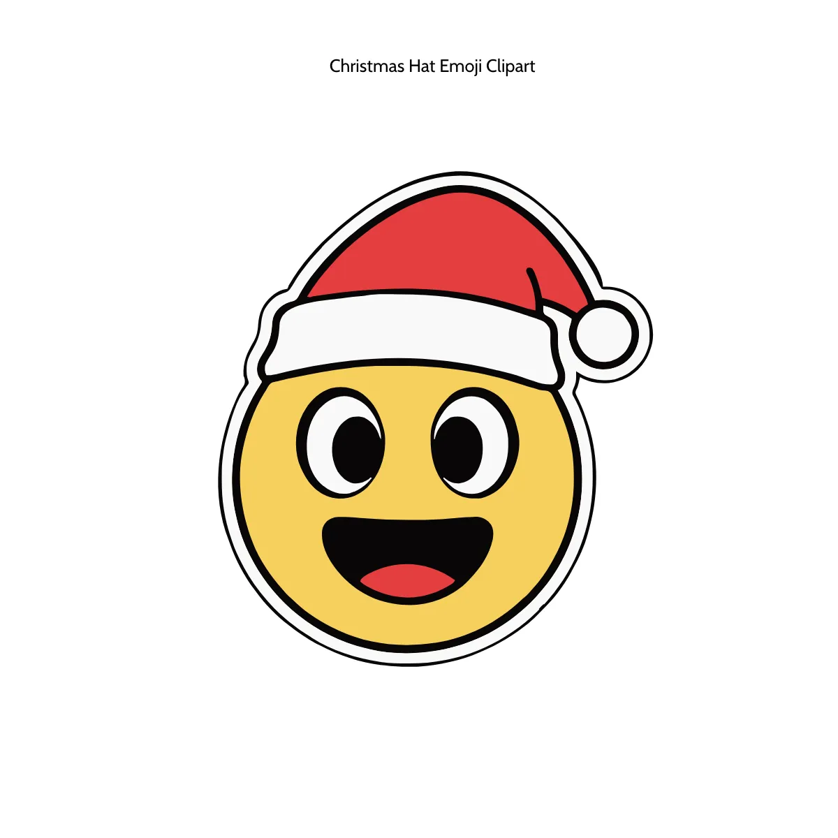 Free Christmas Hat Emoji Clipart Template to Edit Online
