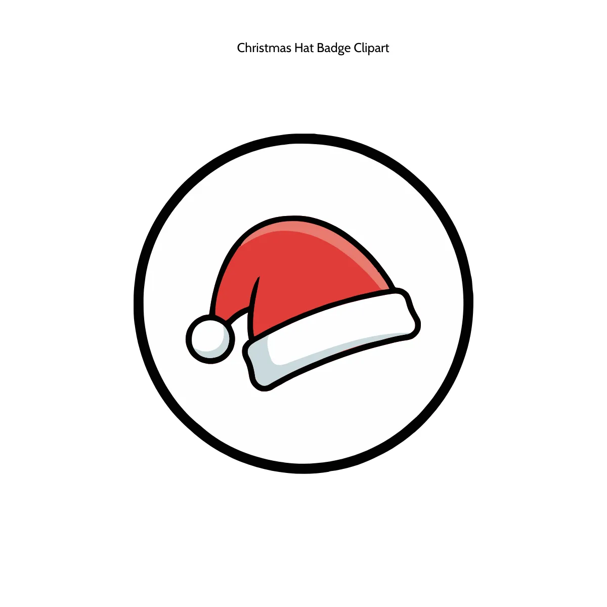 Free Christmas Hat Badge Clipart Template to Edit Online