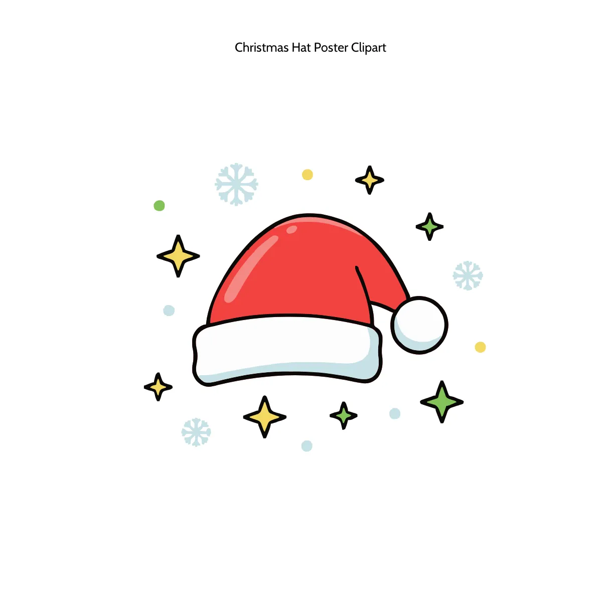 Free Christmas Hat Poster Clipart Template to Edit Online