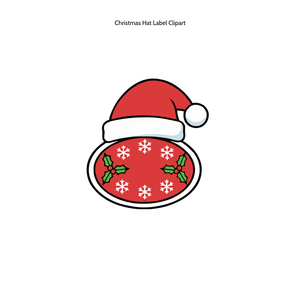 Free Christmas Hat Label Clipart Template to Edit Online