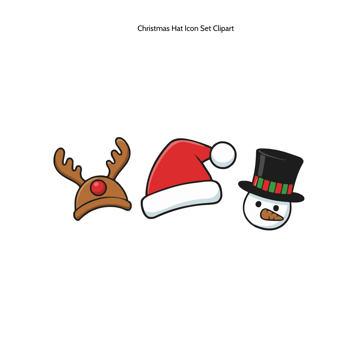 Free Christmas Hat Icon Set Clipart Template to Edit Online