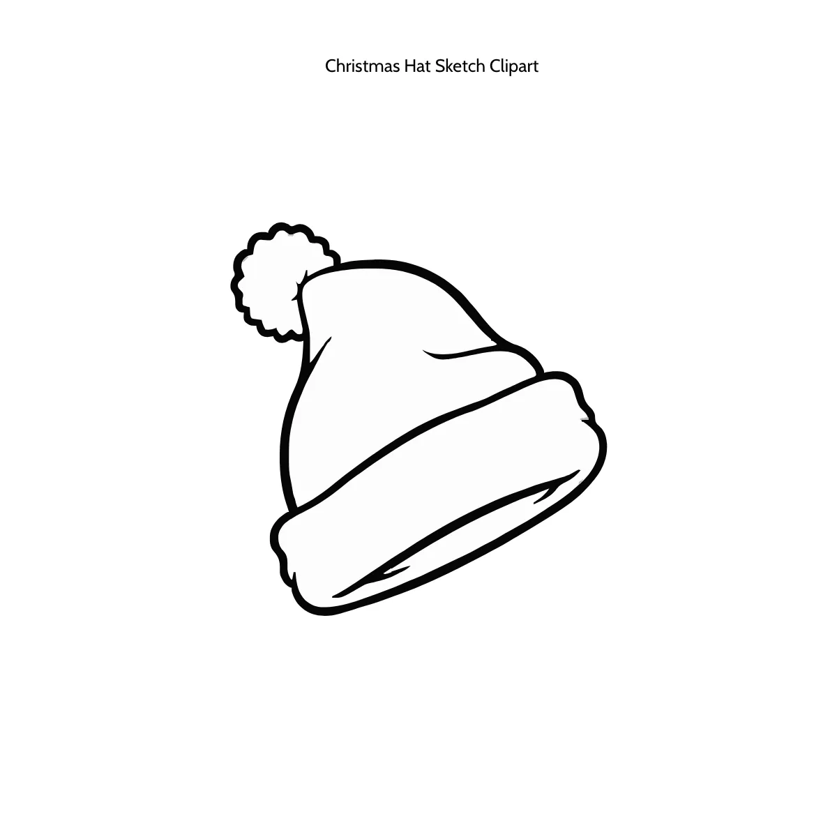 Free Christmas Hat Sketch Clipart Template to Edit Online
