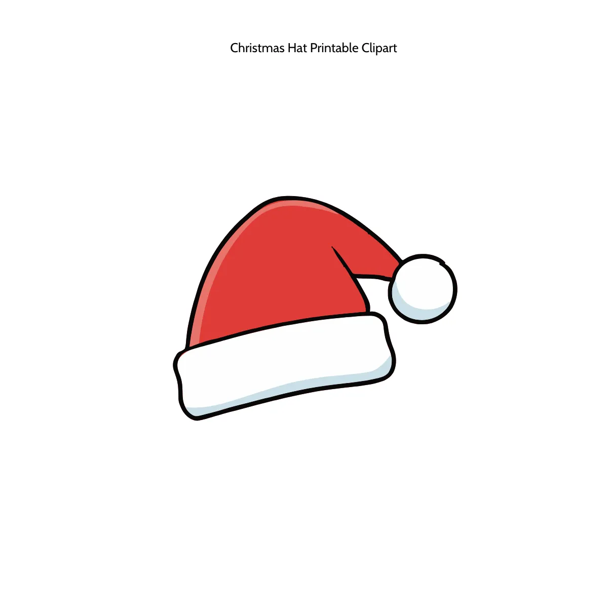 Free Christmas Hat Printable Clipart Template to Edit Online