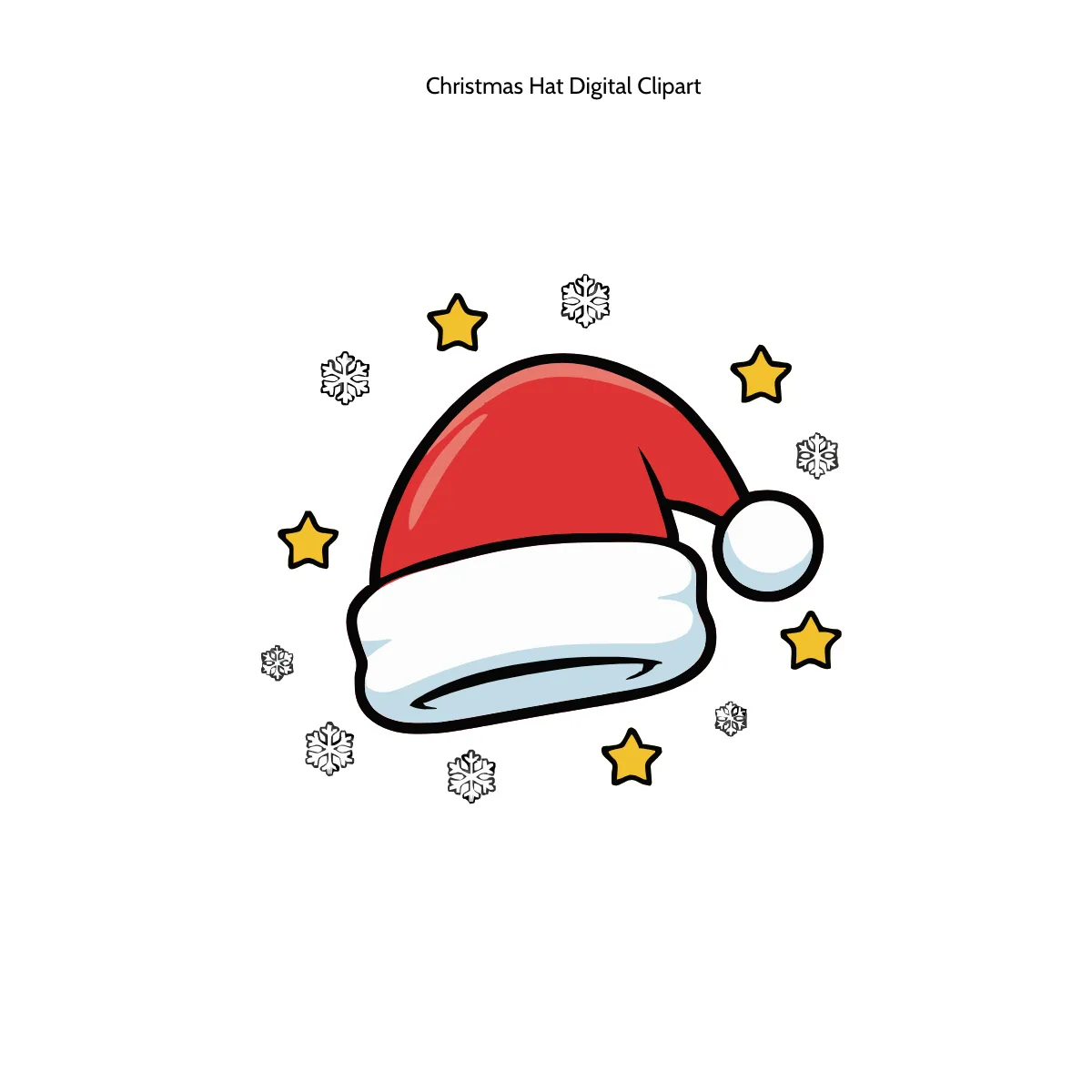 Free Christmas Hat Digital Clipart Template to Edit Online