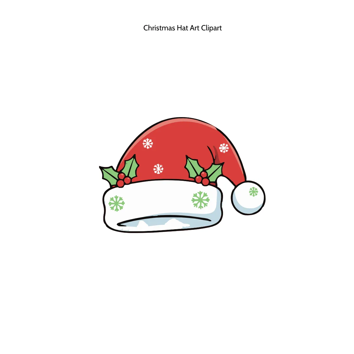 Free Christmas Hat Art Clipart Template to Edit Online