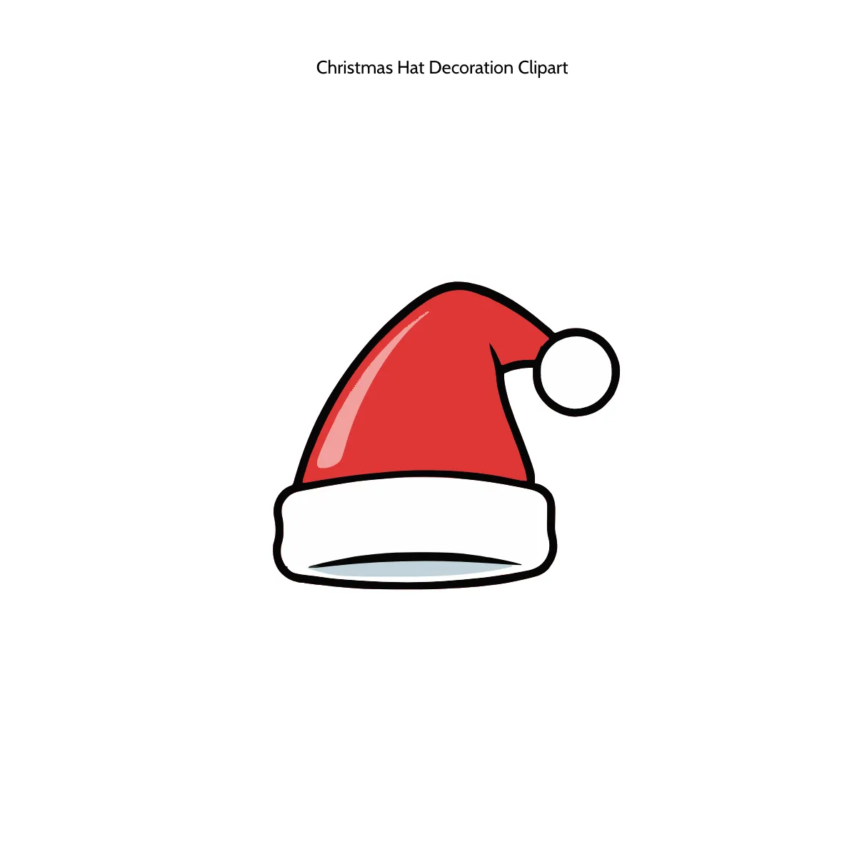Free Christmas Hat Decoration Clipart Template to Edit Online