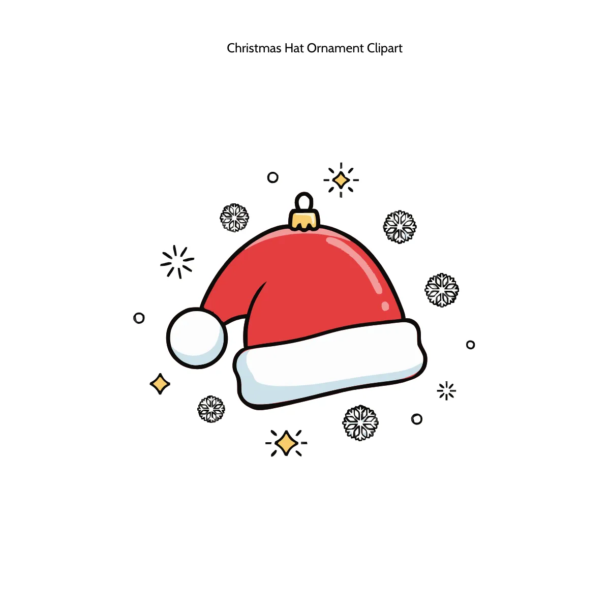 Free Christmas Hat Ornament Clipart Template to Edit Online