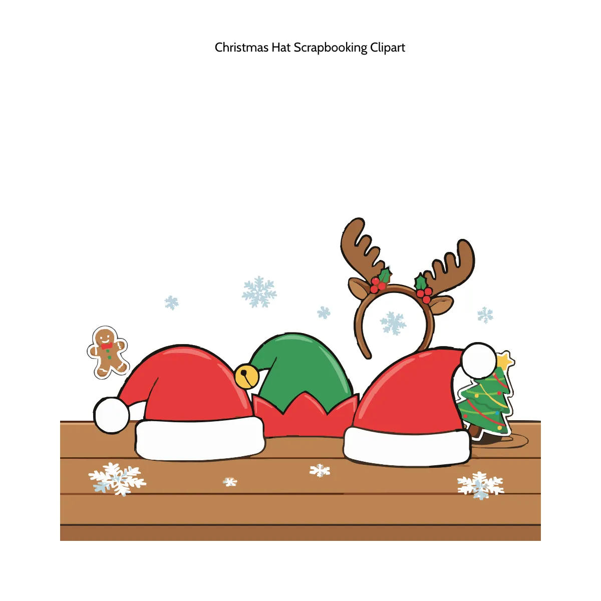 Free Christmas Hat Scrapbooking Clipart Template to Edit Online