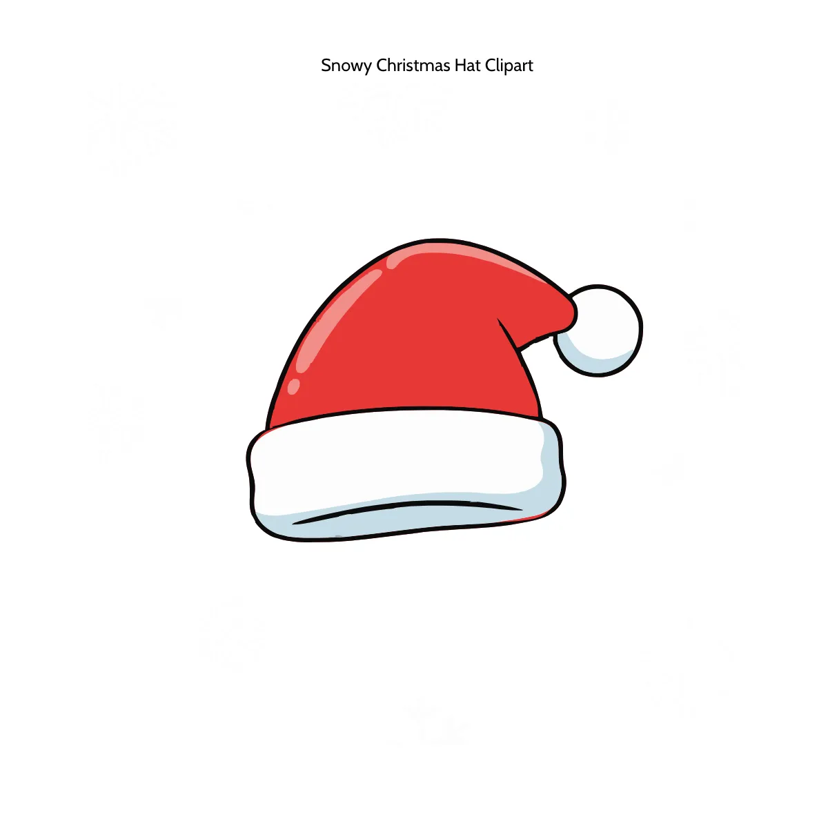 Free Snowy Christmas Hat Clipart Template to Edit Online