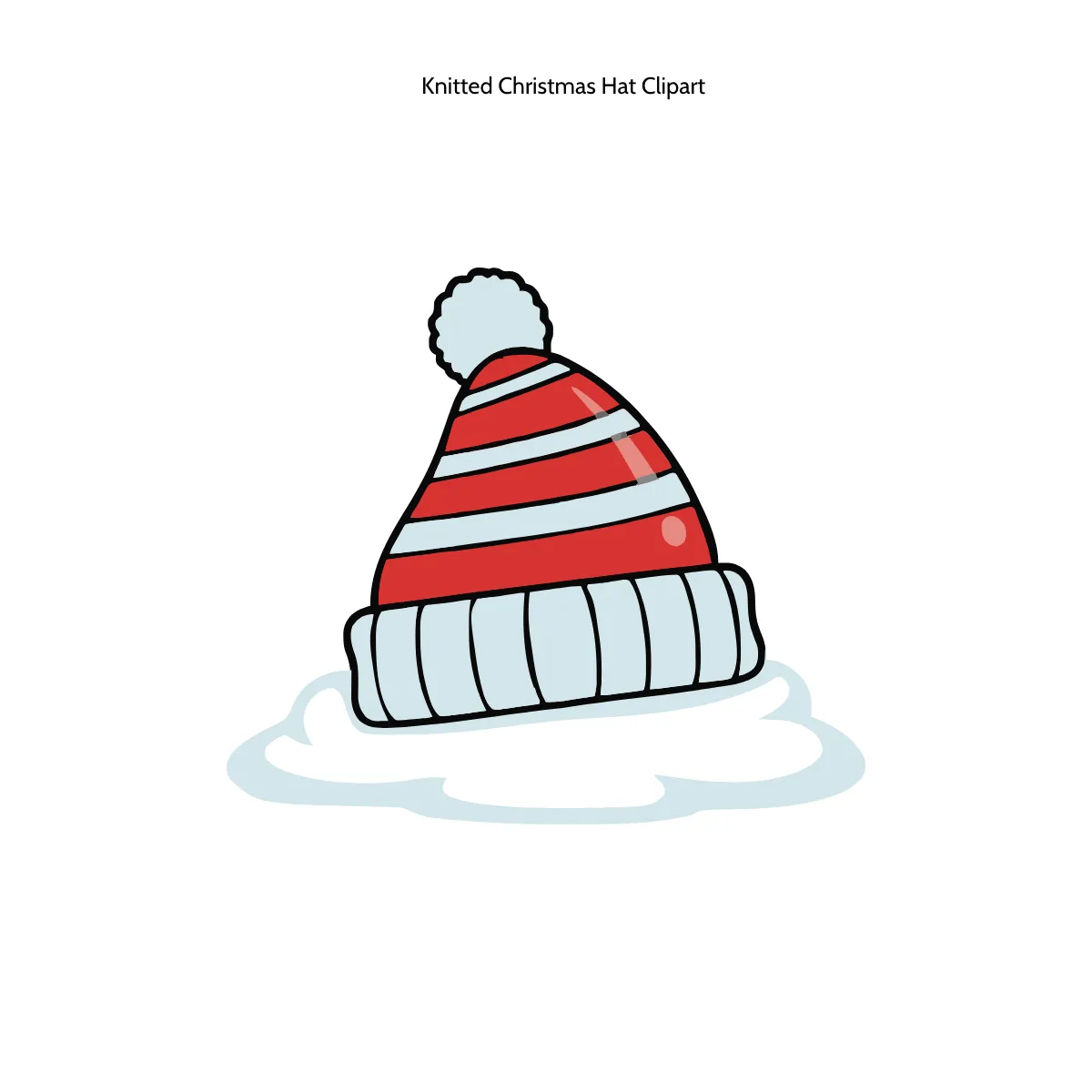Free Knitted Christmas Hat Clipart Template to Edit Online