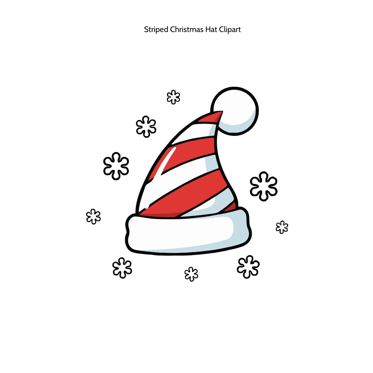 Free Striped Christmas Hat Clipart Template to Edit Online