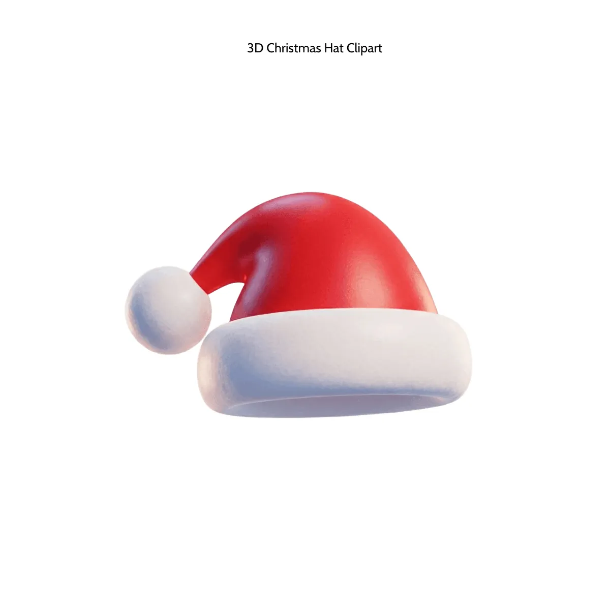 Free 3D Christmas Hat Clipart Template to Edit Online