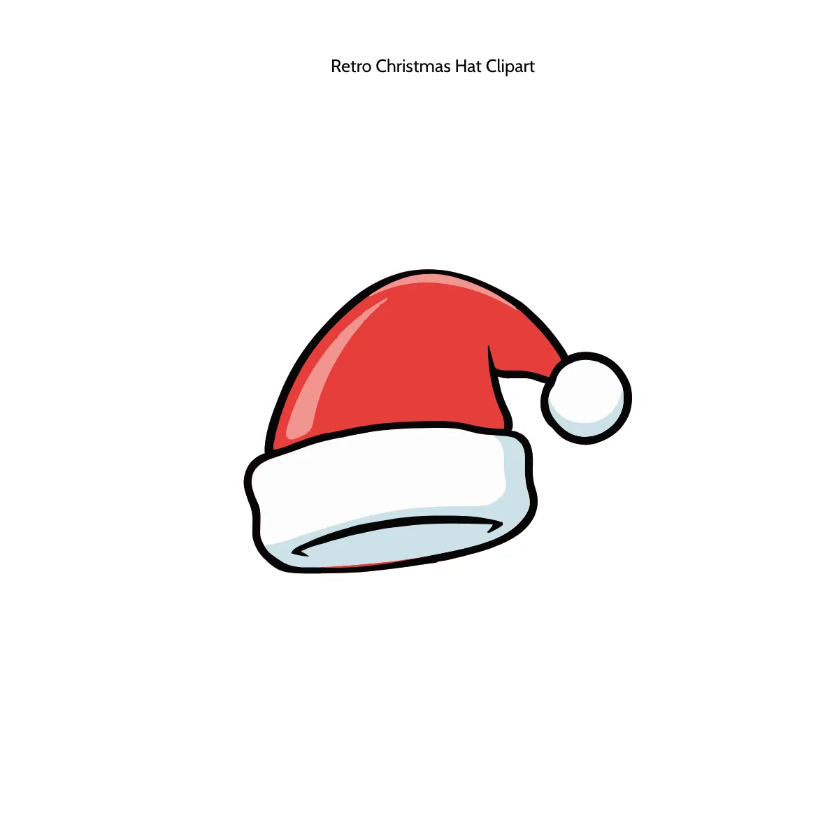 Free Retro Christmas Hat Clipart Template to Edit Online