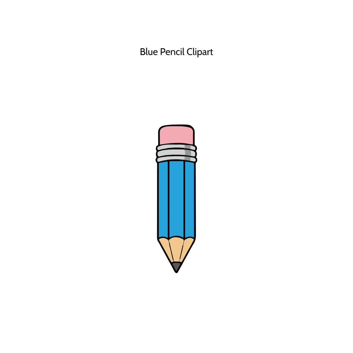 Free Blue Pencil Vector Clipart (PNG, SVG) to Edit Online