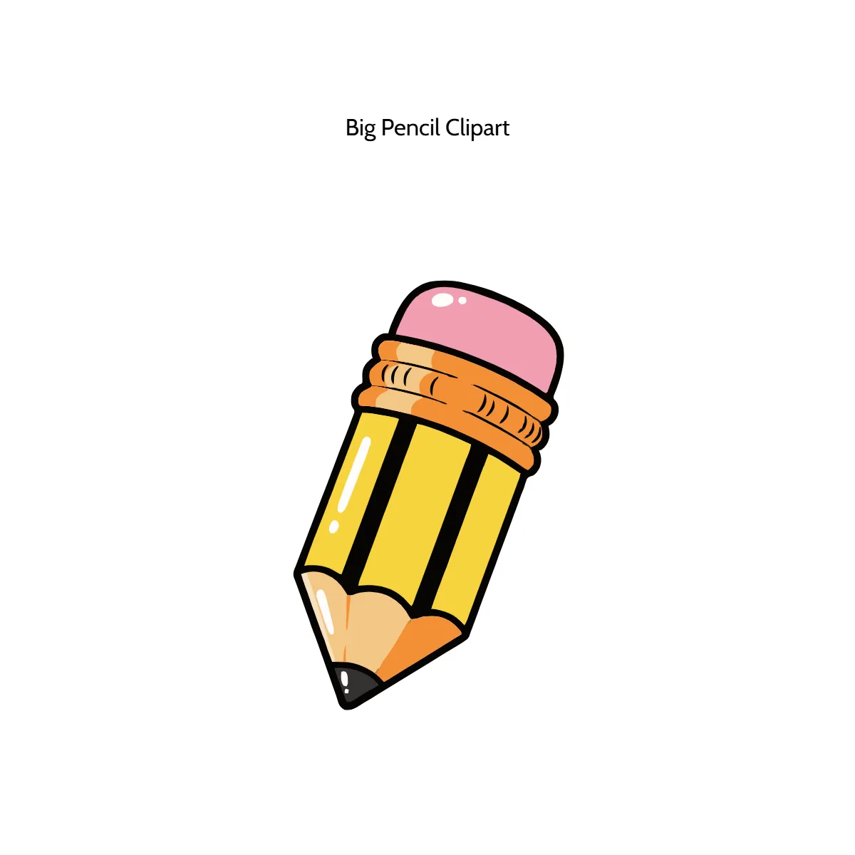 Free Big Pencil Vector Clipart (PNG, SVG) to Edit Online