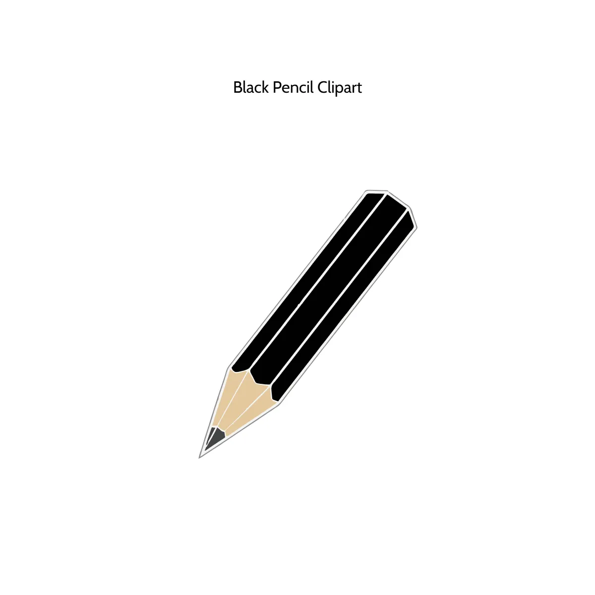 Free Black Pencil Vector Clipart (PNG, SVG) to Edit Online