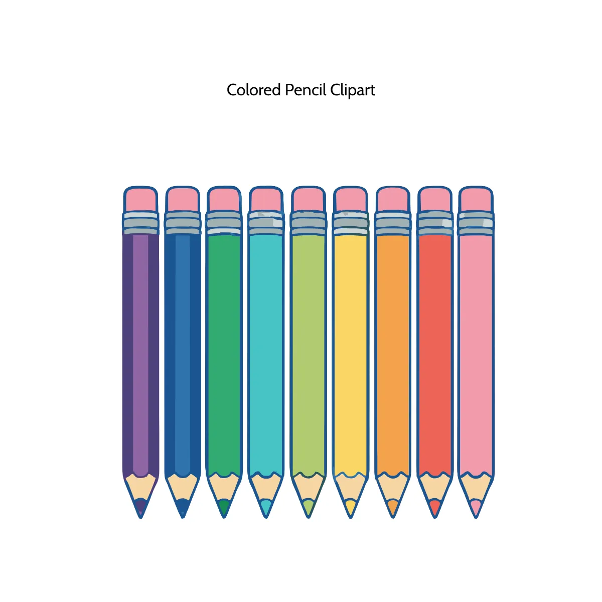 Free Colored Pencil Vector Clipart (PNG, SVG) to Edit Online