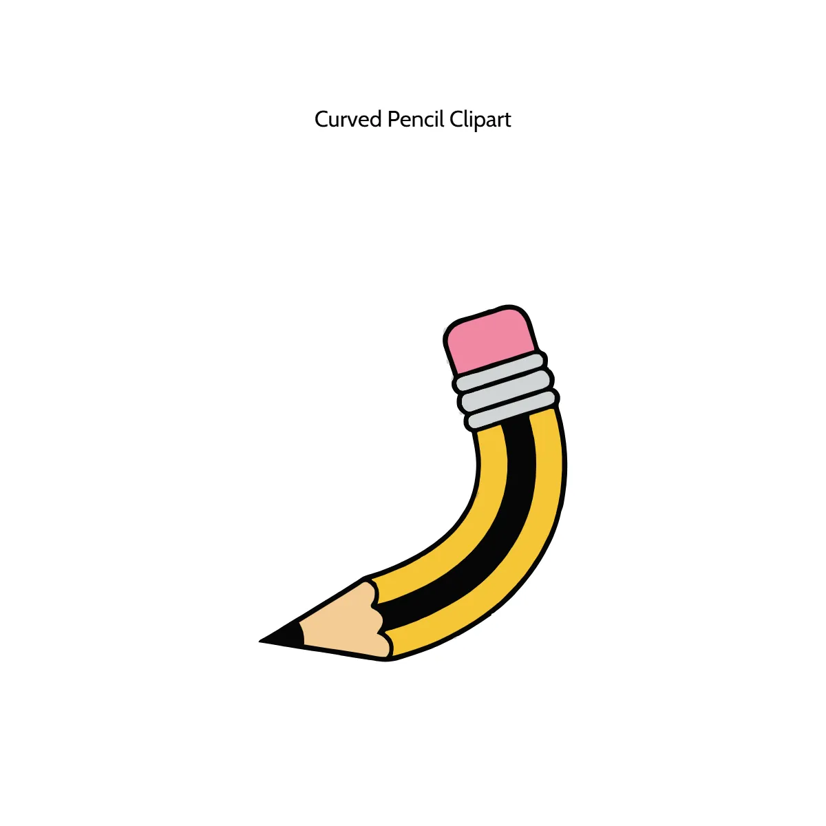 Free Curved Pencil Vector Clipart (PNG, SVG) to Edit Online