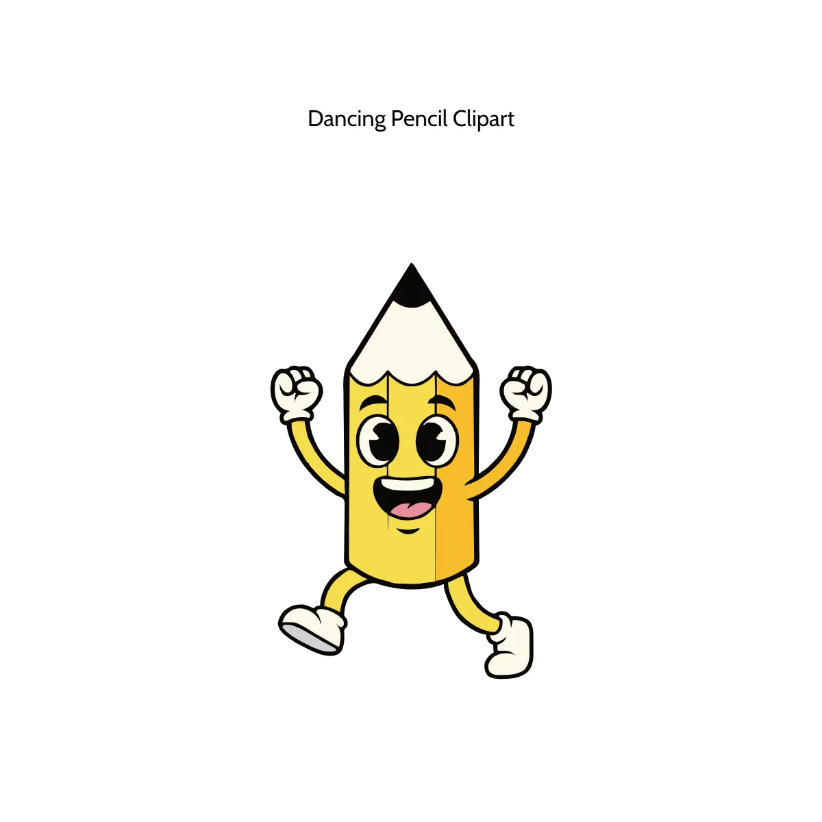 Free Dancing Pencil Vector Clipart (PNG, SVG) to Edit Online