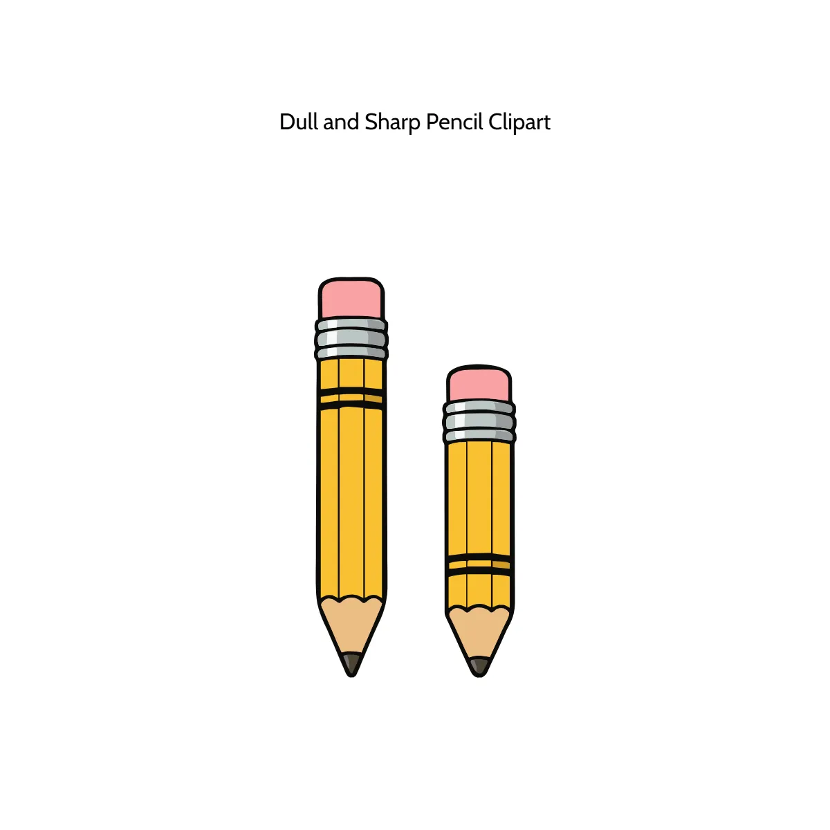 Free Dull and Sharp Pencil Vector Clipart (PNG, SVG) to Edit Online