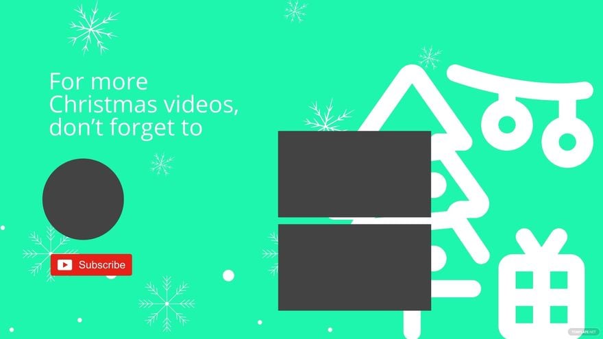 Christmas Youtube End Screen Template