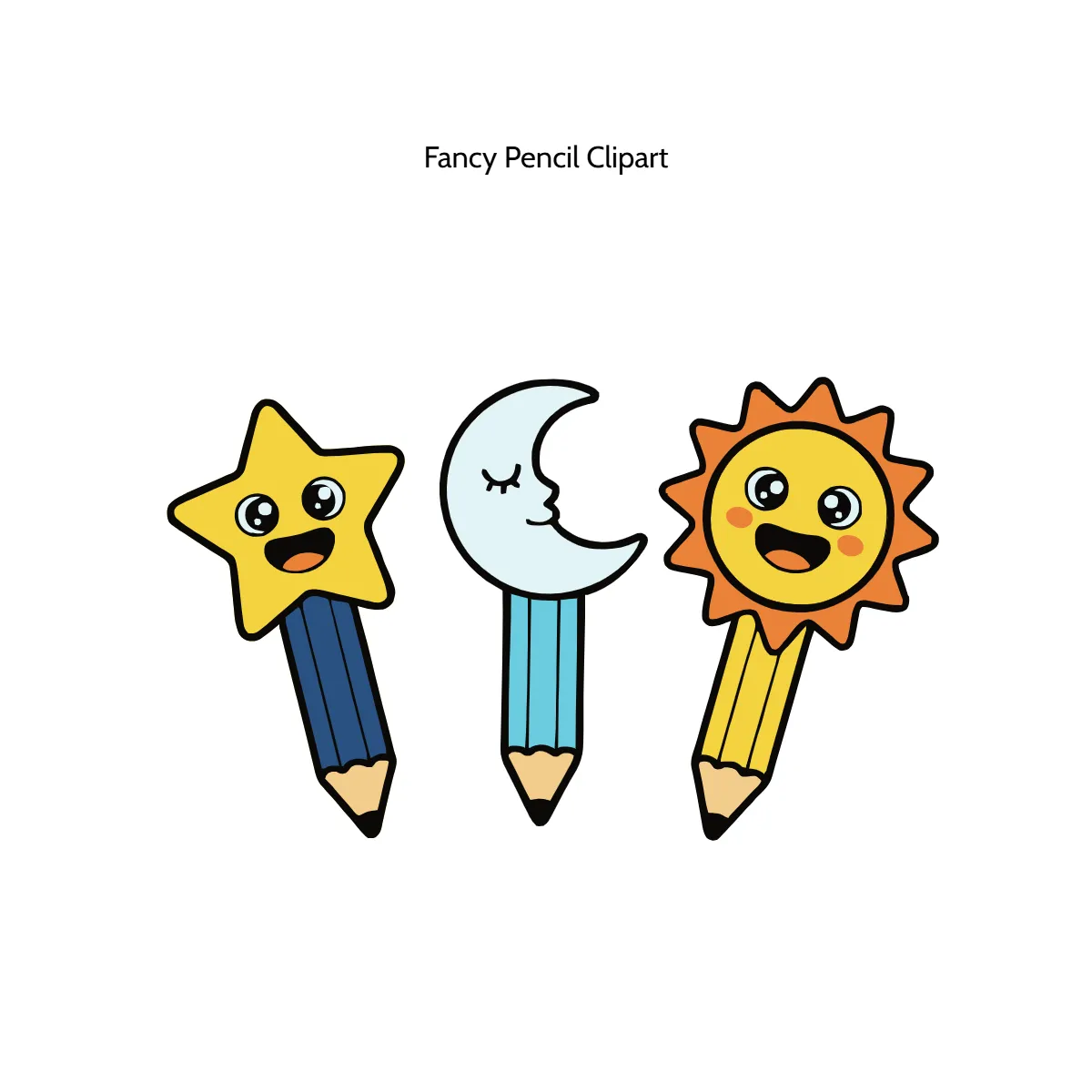 Free Fancy Pencil Vector Clipart (PNG, SVG) to Edit Online